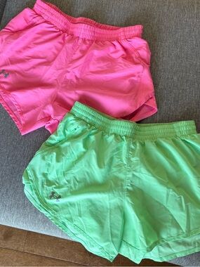 Under Armour neon pink and neon green Athletic Shorts lot
